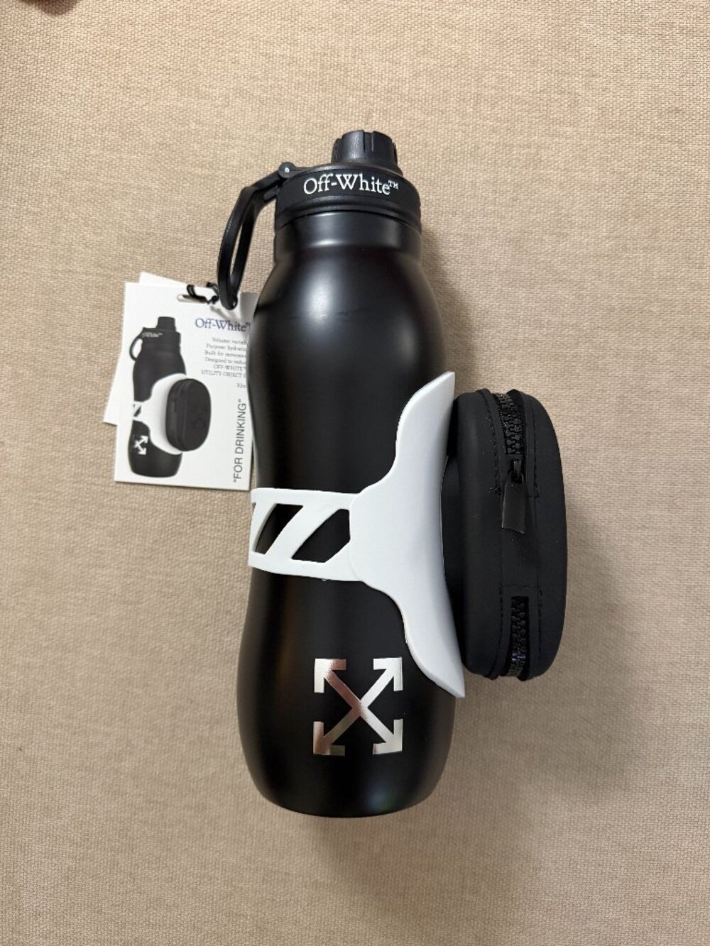 Off-White Utility Object 07 Water Bottle 32oz Black w/ Case